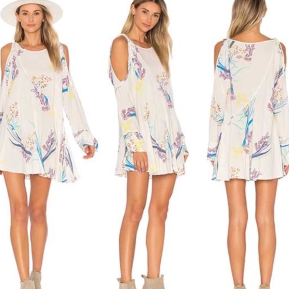 Free People Clear Skies Printed Tunic Dress Sz M
